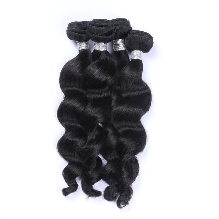 Virgin Loose deep Wave Hair 3 Bundles with HD Lace Closure Virgin Human Hair