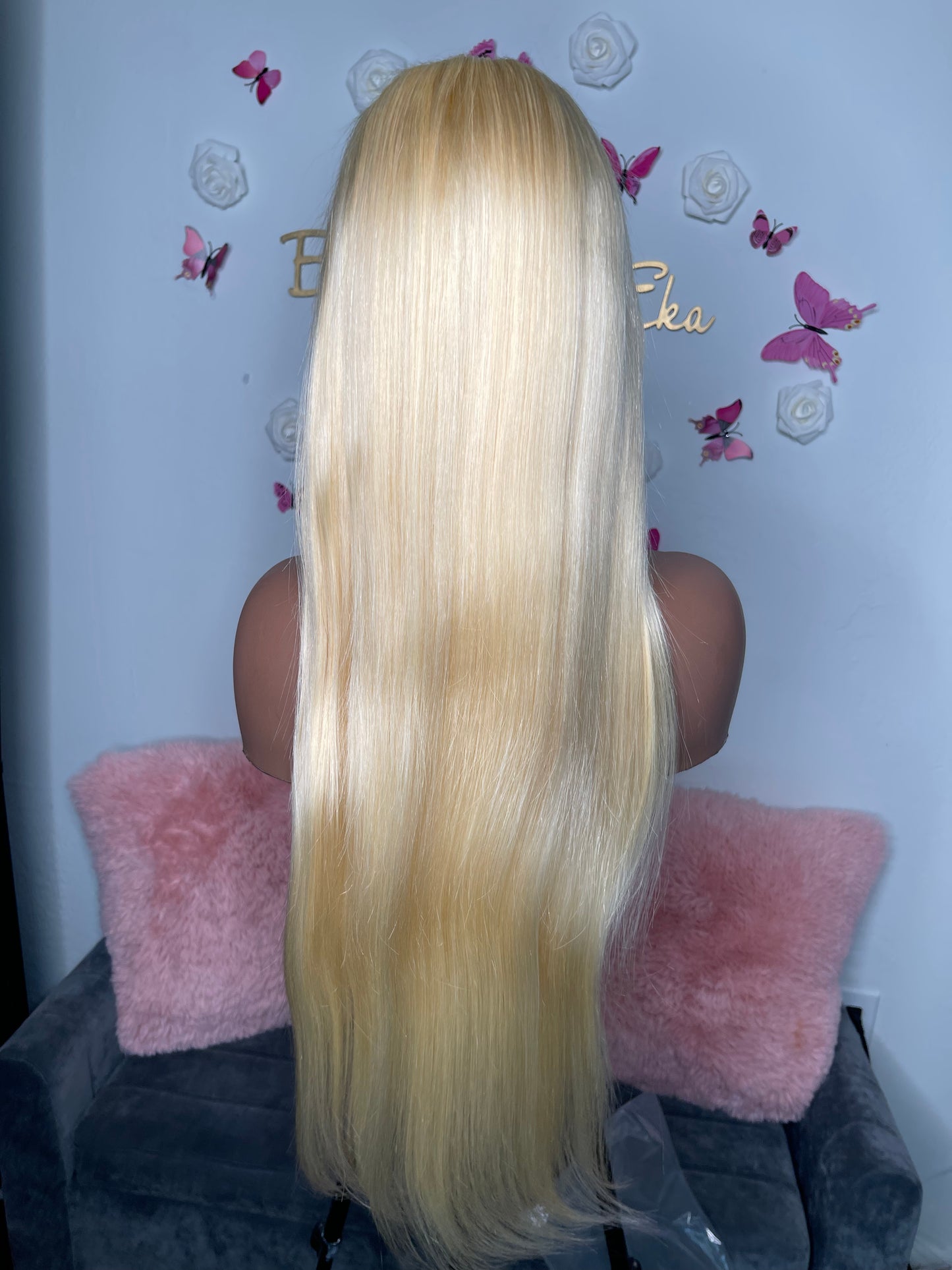 613 BLONDE BRAZILIAN STRAIGHT TRANSPARENT LACE FRONT HUMAN HAIR WIG